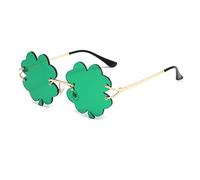 LLHCF Green Color Irish Clovers Shape Frame Retro Frame Christmas And Carnival Personality