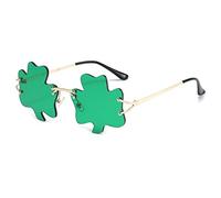 LLHCF Green Color Irish Clovers Shape Frame Retro Frame Christmas And Carnival Personality