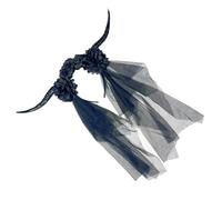 LLHCF Halloween Hairhoop With Antelope Horn Dark Series Flower Headband With Veil Theme Party Headwear Festival Props Hairband