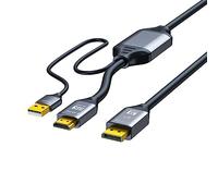 LLHCF HDMI2.1 To DP1.4 Adapter To DP Connector With Chip Display Cable For Monitor Video Converter