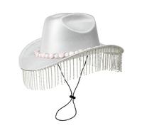 LLHCF Heavy Cowboy Hats Tassels Beads For Disco House Cocktails Parties Vacation Sparkly Tassels For Comedian