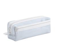 LLHCF High Capacity Pencil Case 2 Compartment Pouches Clear Bag Portable Organiser Travel Makeup Multi Compartment Pen Storage