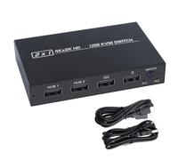 LLHCF High Clear HDTV Switcher 2 Port With USB Interfaces And Adaptives EDID For Office Use Suitable For Computer Room