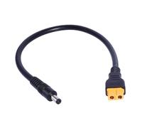 LLHCF High Conductivity XT60 Female To DC5.5x2.1mm/DC5.5x2.5mm Charging Cable For Energy Storage Solution 30cm/11.81inch FPV Monitors Power Cord