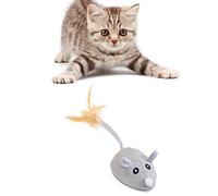 LLHCF Interactive For Toy Automatic Robotic Mice With Tail Electric Teaser For Indoor Cats USB Rechargeable