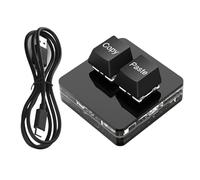 LLHCF Lightweighted 2 Key Gaming Keypad USB Mechanical Keyboard With Color For Rhythm Game And Productivity