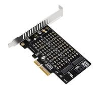 LLHCF M.2 NVMe SSD To PCIE Expansion Card Dual-Bay Adapter PCIEX4 X16 SSD 2242/2230/22602280