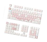 LLHCF Mechanical Keyboard Keycaps 132Keys Colorful Strawberry Kitten Theme Customization Keycap Set