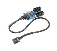 LLHCF Motherboards 9Pin USB Header Splitter Female 1 To 2 Female Extension Cable Adapter Desktop 9Pin USB2.0 HUBs Connectors