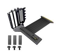 LLHCF New PCI-E X16 Graphics Card Vertical Bracket GPU Holder+GEN4/3 PCIE 16X Extender Cable 25CM