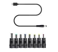 LLHCF New TypeC To DC5.5/3.5 Charging Line Round Hole PD Decoy Line Multi-Function PD12v Fast- Charging 5.5X2.1MM 8 Plugs