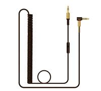 LLHCF Noise Cancelling Cable Headphone Cable For 3M With Single Button Switch For Major II 2 Monitor Gaming Headset Cabl Spring Cord White