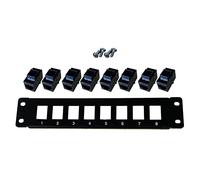 LLHCF Panel 8 Port Cat6 10G 1U Panel UTP 19-Inch Wallmount Or Rackmount Down Block For Cat6