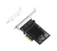 LLHCF PCIE 2.5 Gigabit Networking Card RTL8125B 4 Port RJ45 Lan Networking Card Desktop Networking Card 10/100/1000/2500Mbps