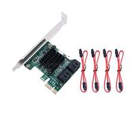 LLHCF PCIe Card 4 Port III Controller Expansion Card 6Gbps PCIe To Host Controller For W/Cable For Chia