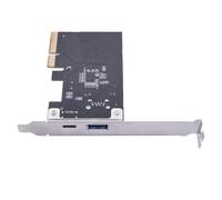 LLHCF PCIE USB3.2 10Gbps Expansion Card PCIE To 2 Port Type C+A ASM1142 Chip Adapter USB Adapter For Desktop PC