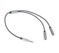 LLHCF Plugs & Play 3.5mm Sound & Mic Splitter Cable Earphone Adapter For Clear Voice Chatting & Immersive Gaming Gold Plates Connection