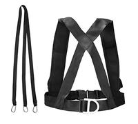 LLHCF Premium Training Sled Harness Vest Speed Strength Training Sled Shoulder Harness Resistance Band Belt Tire Sled Harness With Adjustable Pull Strap
