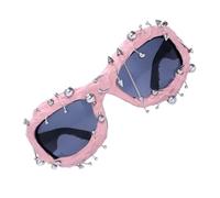 LLHCF Punk Rivet Frame Sun Glasses Novelty Frame Eyeglasses Popular Hiphop Dance Sun Glasses For Everyday Use Street Photoshots