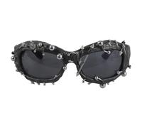 LLHCF Punk Rivet Frame Sun Glasses Novelty Frame Eyeglasses Popular Hiphop Dance Sun Glasses For Everyday Use Street Photoshots
