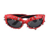 LLHCF Punk Rivet Frame Sun Glasses Novelty Frame Eyeglasses Popular Hiphop Dance Sun Glasses For Everyday Use Street Photoshots