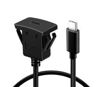 LLHCF PVC Square Single Port Type C Panel Flush Mount Extension Cable Extend Your Car Device Connectivity Easily Car Flush Mount Extension Cable