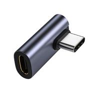 LLHCF Right Angled USB C Extension Adapter Degree USB Type C 3.1 Male To Female Extender Aluminum Extended Converter Data Converter