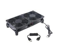 LLHCF Router Cooling Fan For Radiator Fan Base Bracket Twin Fan USB 5V2A Power 240mm Stand Holder