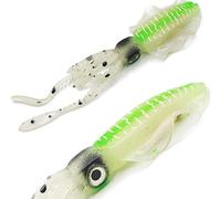 LLHCF Sea Fishing Squid With Ear Thin Fin Soft Baits Fish-shaped Fake Lure Fishing Hooks And Weights