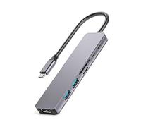 LLHCF Sleek USB C Hub Adapter With 4K Port 100W Power Delivery Type C Female Data Port For Home Theater Video Conferencing