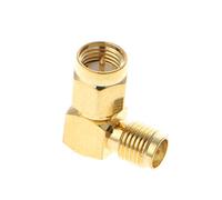 LLHCF SMA Male To SMA Female 90 Degrees RF Coaxial Connector Adapter Connection Line Data Line Package Data Storage Bag Power Cable Extension Cord Adapter Cord Computer Cables And Connectors And
