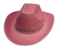 LLHCF Sparkling Crystal Cowboy Hat Tassels Pearls For Bachelorette Party Cowboy Hat Disco Hat For Actor Actress