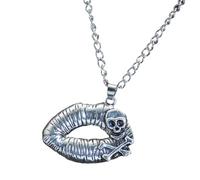 LLHCF Sturdy Alloy Skull Lips Necklace Jewelry Accessory For Those Who Love Personalize And Punk Styles Daily Use Casual Wear