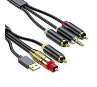 LLHCF Superior Sound Cable Coaxial/Optical To 3.5mm Adapter With Simple Plugs And Play Setups Digital To Analogs Adapter