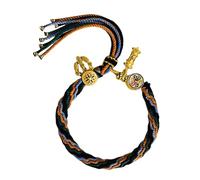 LLHCF Traditional Tibetan Styles Handwoven with Green Tara and Wealth God Designs for Everyday Casual Daily Wear Luck Charm