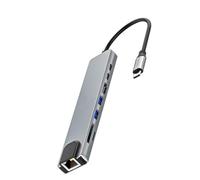 LLHCF Type C Docking Stations Portable 4K HDMIs Splitter USB C To HDMIs Adapter With TF Card Slot PD100W Fast Charging