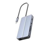 LLHCF Type C Hubs USB C To HDTV Adapter Supporting HDTV 4K Ethernet USB3.0 3.5mm And Mempry Card Reader PD100W Power