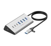LLHCF Type C Hubs USB Hubs 7/10 Port USB3.0 Splitter USB Hubs Adapter Expansion Docking Station Adapter For PC/Phone/Laptop