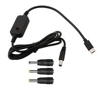 LLHCF Type C USB C To 2.5x0.7mm 3.5x1.35mm 4.0x1.7mm 5.5x2.1mm 5V 9V 12V 15V 20V Adjust Voltages Power Cable For Routers LED Cameras