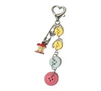 LLHCF Unique Button Phone Accessory Trend Phone Charm For Women Girls Beaded Keychain Bag Purse Backpack Wallet Decorations Craftsmanship