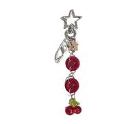LLHCF Unique Button Phone Accessory Trend Phone Charm For Women Girls Beaded Keychain Bag Purse Backpack Wallet Decorations Craftsmanship