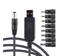 LLHCF USB 5V To 5V 9V 12V Power Line Adapter USB To Round Hole Connector Converter Cable Cord Line Extender Adapter Amplifier