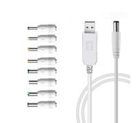 LLHCF Usb 5V To DC9V12V Power Cable For Scanners Routers Cameras Power With 8PCS Charging Plugs USB Charging Cord