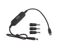 LLHCF USB C 5V To 1.2V 3V 4.5V 6V 7.5V 9V 12V 2.5mm/3.5mm/4.0mm/5.5mm Adjustable Voltage Cable With LED Dislpay For Toy Games Step Up Voltage