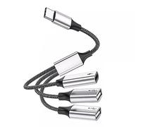 LLHCF USB C Hub 3 In 1 Type C USB2.0 Adapter Splitter With 60W Power Delivery OTG Port Fast Data Transfer & Charging