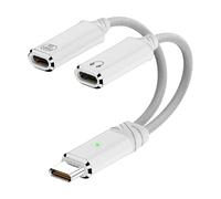 LLHCF USB C Splitter Wire 1 To 2 Headphone Charging Adapter Cable Cord 2 In 1 Designing PD100W Fast Charging 480Mbps Data Type C Converter Wire