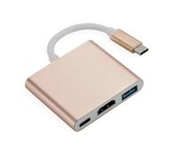 LLHCF USB C To HDTV Adapter Multiports USB C Hubs With 4K HDTV Output USB3.0Data Transfer USB C Charging Port For Projectors