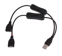 LLHCF USB Extension Cable Cord With Individual On Off Switches Port Data Transfer For U-Disks Keyboards Mice USB Extension Cable With Double Power Switches