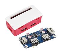 LLHCF USB HUB HAT Expansion Board Starter For RPI 0 2 W WH 3A 3B Plus 3 Model B 4 4B Accessories Box