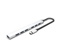 LLHCF USB Hub TypeC Connection Docking Station 7 Ports USB Dongle Small USB Adapter USB Hub For Laptops Data Hubs